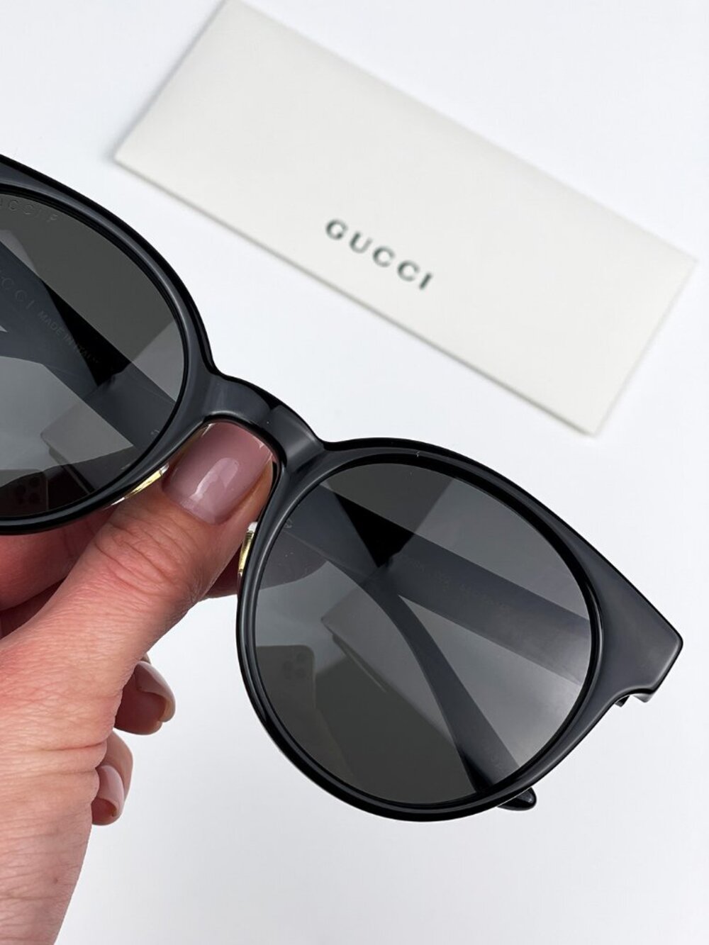 GUCCI GG1339SK 002 BLACK OVAL SUNGLASSES